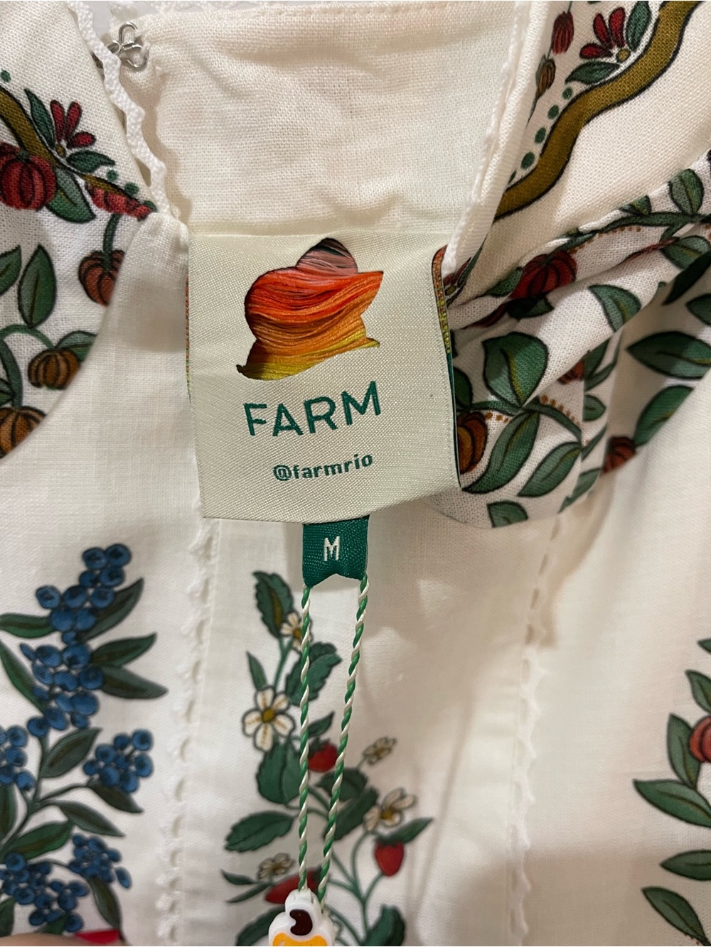 Farm Rio Fruit Beauty Off-White Maxi Dress - NWT! - Picture 11 of 14